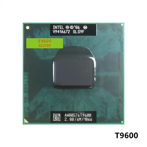 Процессор Intel Core 2 Duo T9600 SLG9F SLB47 2,8 ГГц двухъядерный двухпотоковый ЦПУ Процессор 6 Мб 35 Вт PGA478