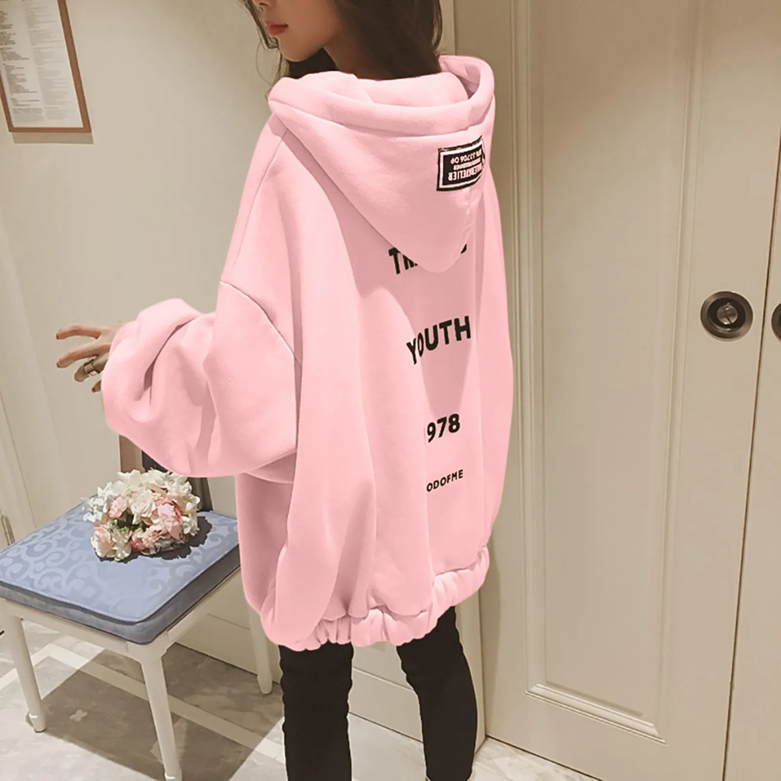 

Women's Solid Color Top Sweatshirts Casual Warm Soft Zipper Coat Top Jacket Embroide Ladies Fall Jackets Winter Jacket Women