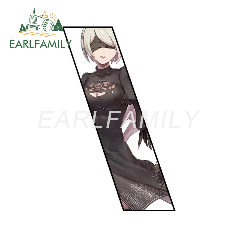 

EARLFAMILY 13 см x 7,9 см для NieR Automata 2B, автомобильные наклейки, солнцезащитные модные наклейки, креативные искусственные наклейки на лобовое стекло