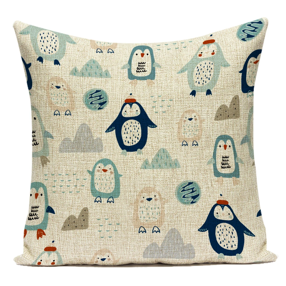 

Bedroom 45x45 Cushion Cover Flower Pilow Case Animal Comfortable Pillow for Bed Cartoon Square Home Decoration Chair Gamer E2286