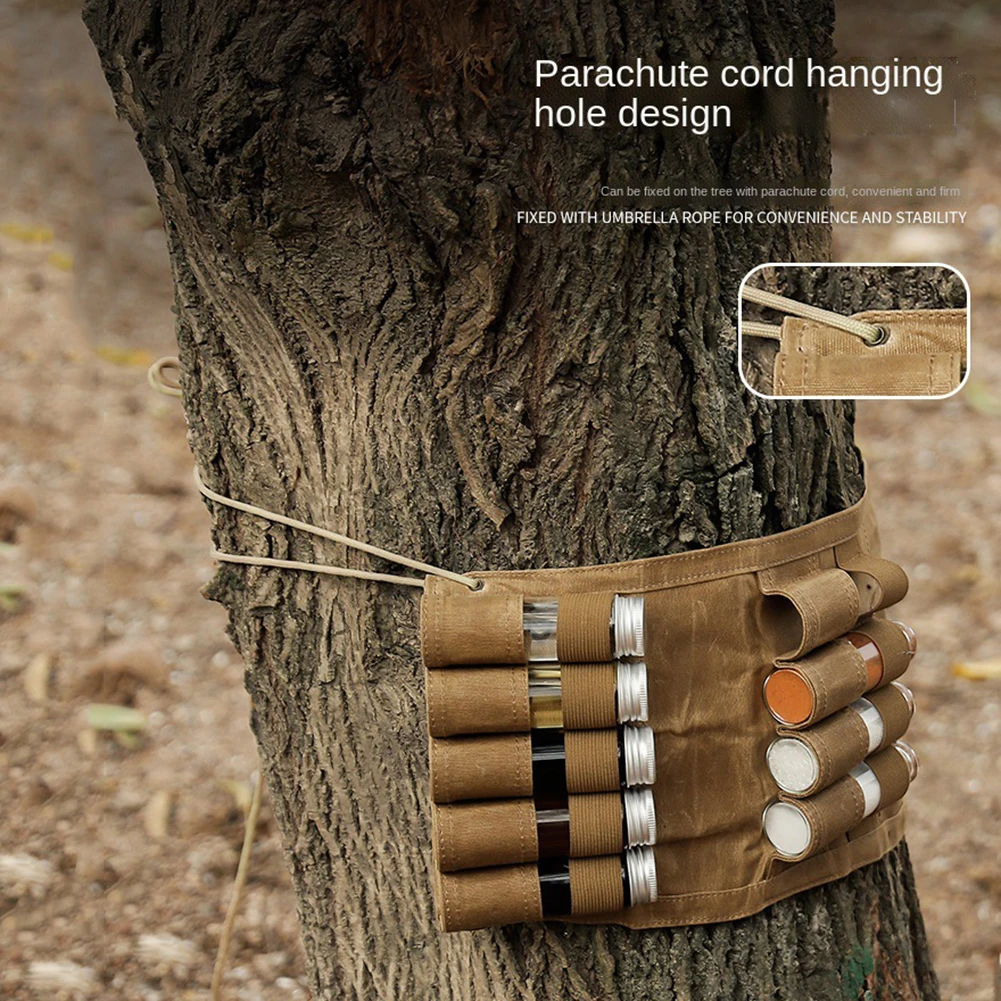 

Набор бутылок для специй для отдыха на природе, походов, пикника, барбекю, банки для приправ, кухонные горлышки для барбекю, сумка для хранен...