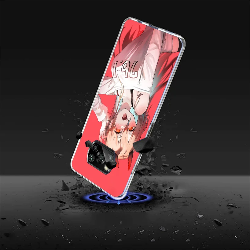 Чехол для телефона Power Makima с бензопилой Xiaomi Poco X6 X5 X4 X3 Nfc F6 F5 Pro F4 Gt F3 F2 F1 M5S M4 M3