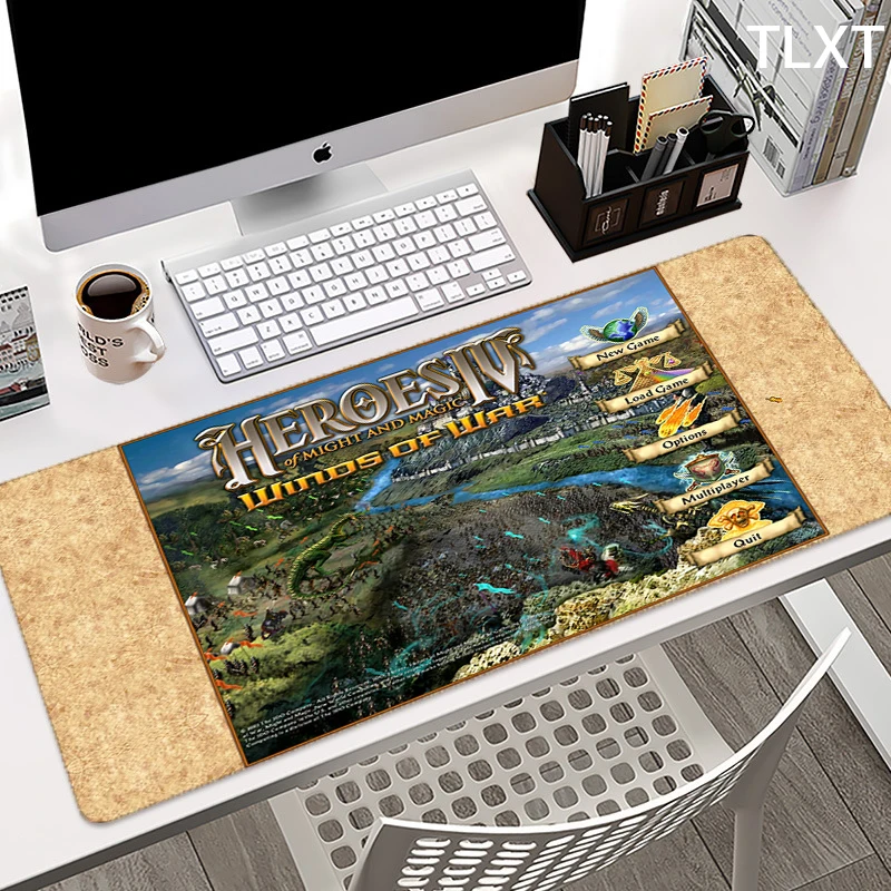 

Heroes of Might and Magic Large Mousepad Pc Gamer Computer Keyboard Carpet Rubber Laptop Desk Mat LOL CS GO Dywan Cute Mouse Pad