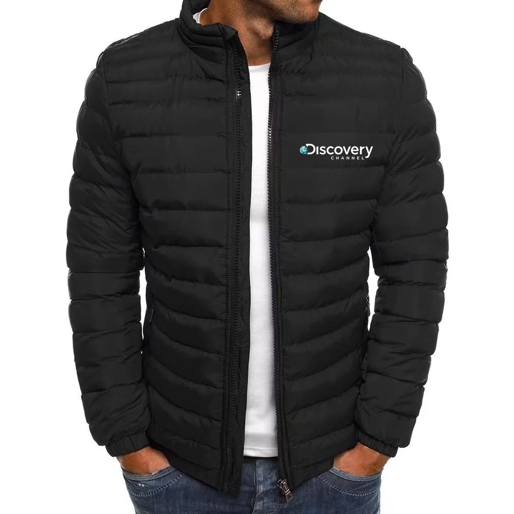 

Discovery New Men Windbreaker Winter Coat Padded Puffer Jacket Warm Up Clothes Casual Bomber Zip Fashion Cotton Outdoor Outwears