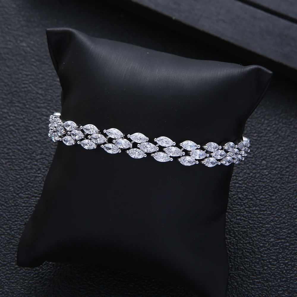 

Роскошные геометрические браслеты маркиза, фианиты, чешские Браслеты на запястье для женщин, женская бижутерия S0304