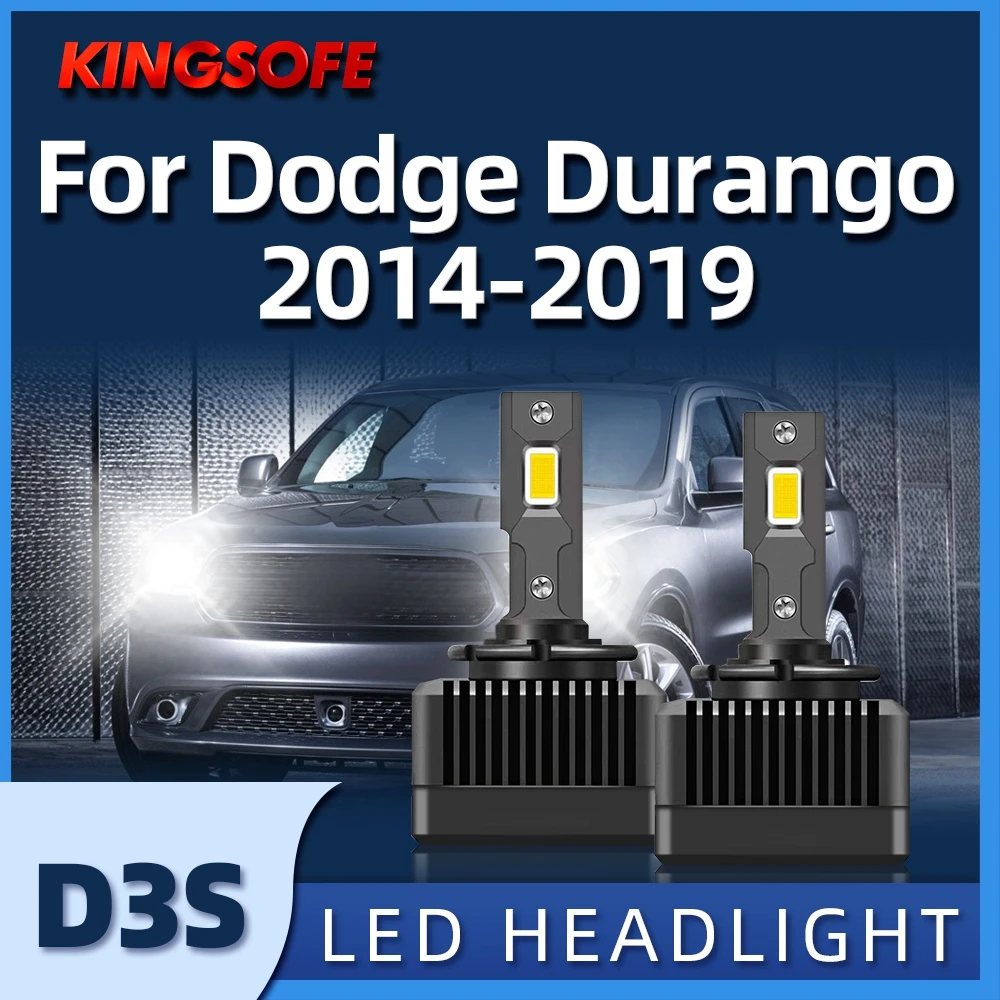 

KINGSOFE 2Pcs автомобиль свет D3S светодиодные фары High Low Beam ламп 6000K CSP чип подходит для Dodge Durango 2014 2015 2016 2016 2017 2018 2019