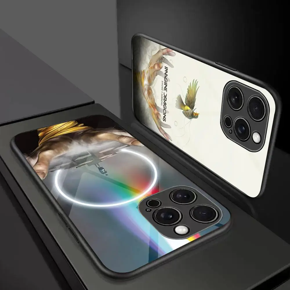 Чехол для телефона I-Imagine D-Dragons Loom MAISTO стеклянный чехол Iphone 16 15 14 13 11 12 Pro Max Xr X Xs 8 7 Plus