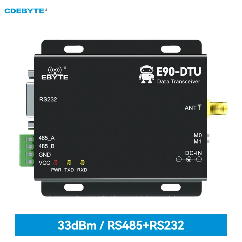 

LoRa Indusrtail беспроводное цифровое радио RS485 RS232 CDEBYTE E90-DTU(433L33)-V8 Modbus TCP to RTU 12KM анти-заклинивание беспроводной модем