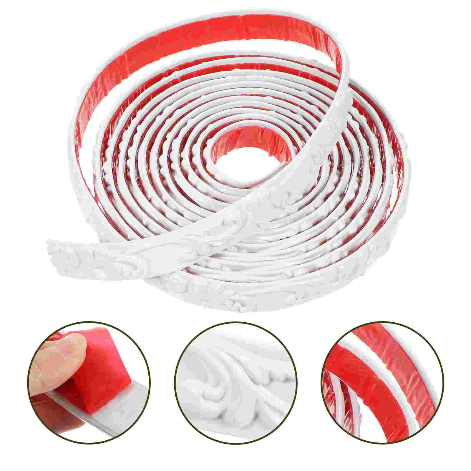 

Rim Tape Self-adhesive Border Edge Banding Wall Corner Trim Furniture Wallpaper Cabinet Door Caulk Strip Molding White Pvc