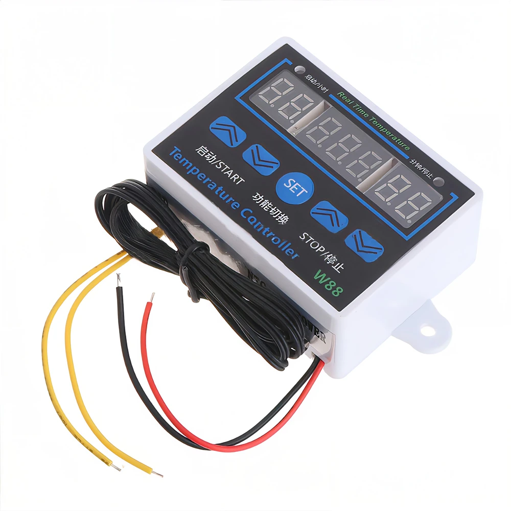 

W88 12V/220V 10A Digital LED Temperature Controller Thermostat Control Switch Sensor XH-W1411 for Incubator Temperature Control