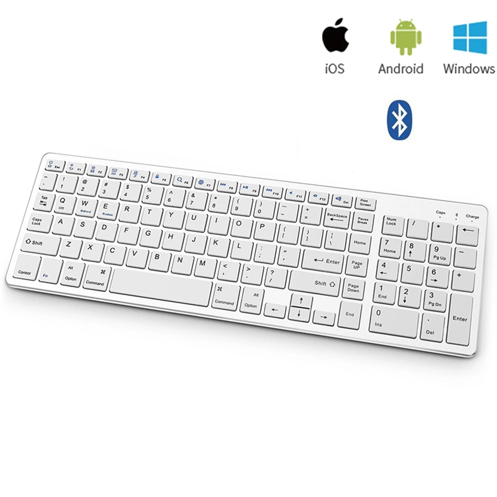 

Перезаряжаемая Bluetooth клавиатура для iPad планшета Laotop Multimmedia клавиши Беспроводная IOS Andriod Ultra