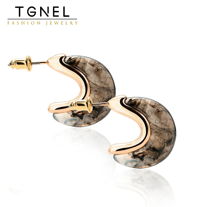 

Женские акриловые серьги-гвоздики, легкие металлические серьги из смолы