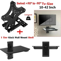 single dvd glass shelf sky box 10 42 tv wall bracket tilt swivel 3d lcd led