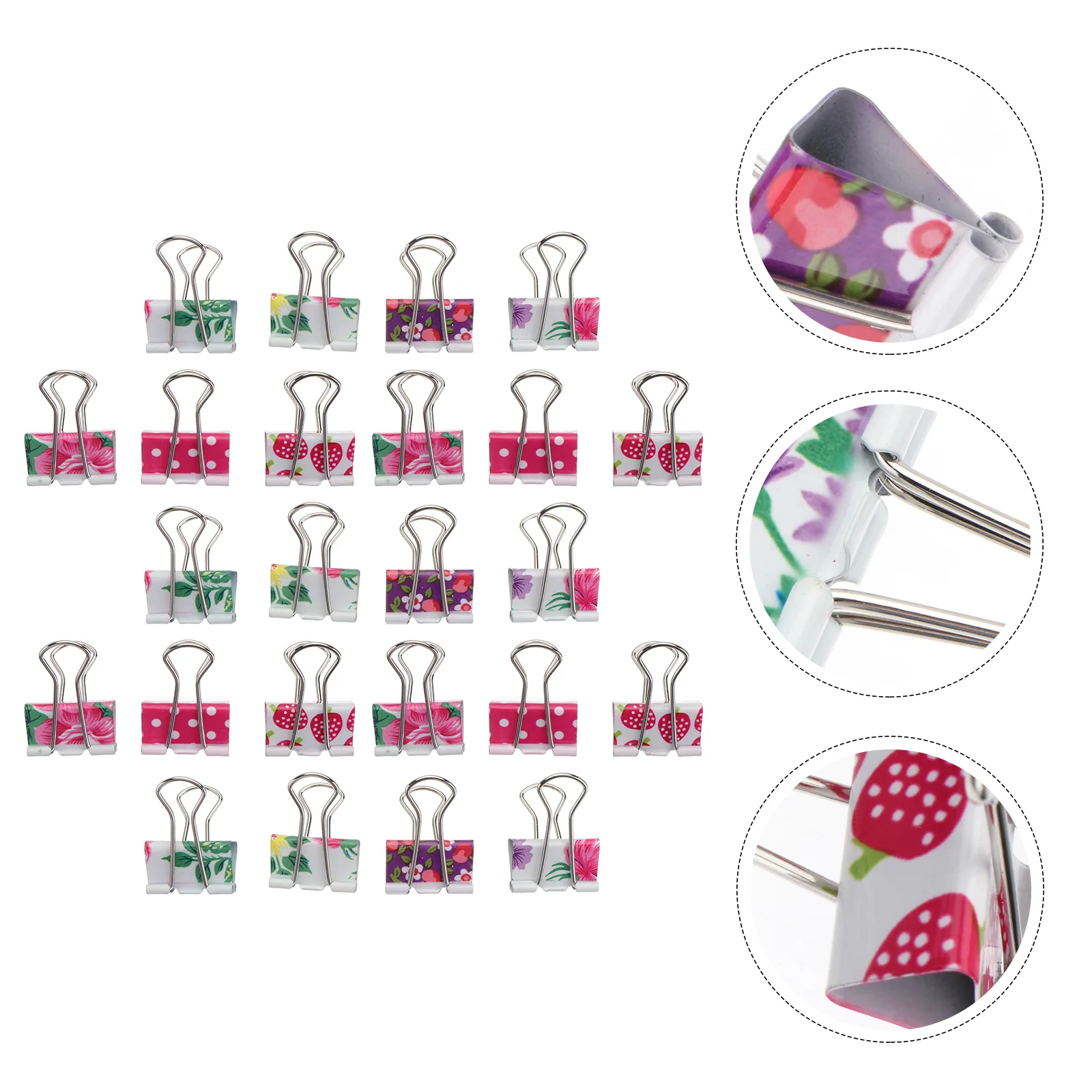 

24pcs Binder Clips 25cm File Paper Clip for Home School Office (Mixed Color) Organizers