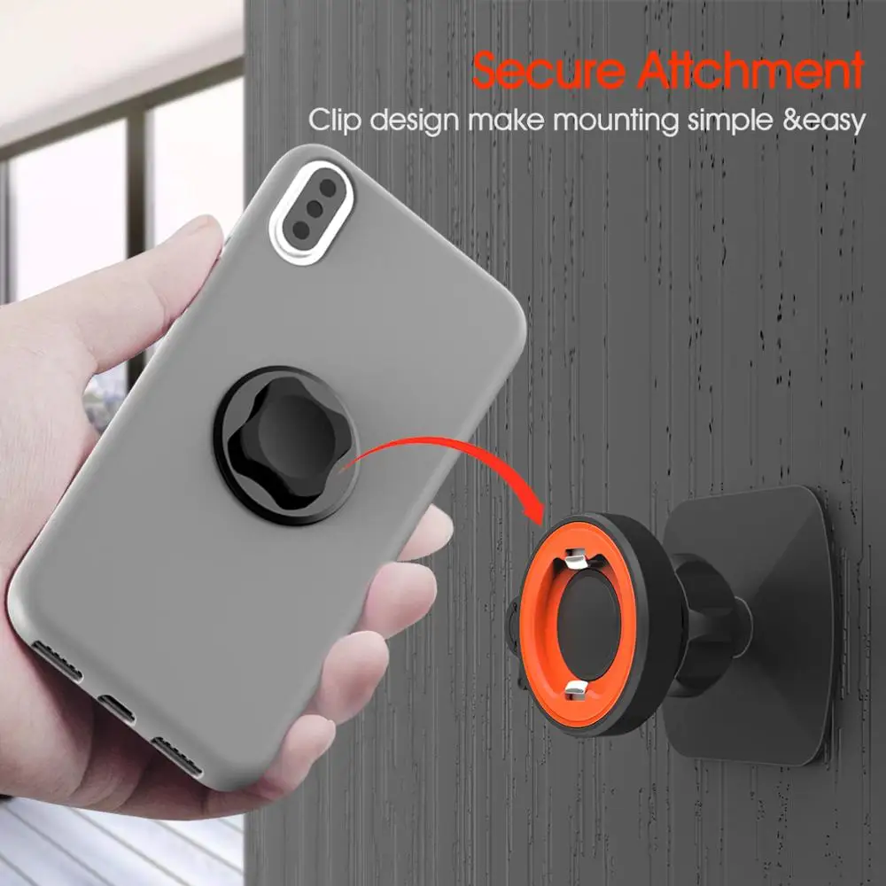 quick wall phone holder universal for iphone 11 x 8 max cell phone wall desk dashboard mount clip holder stand for huawei xiaomi free global shipping