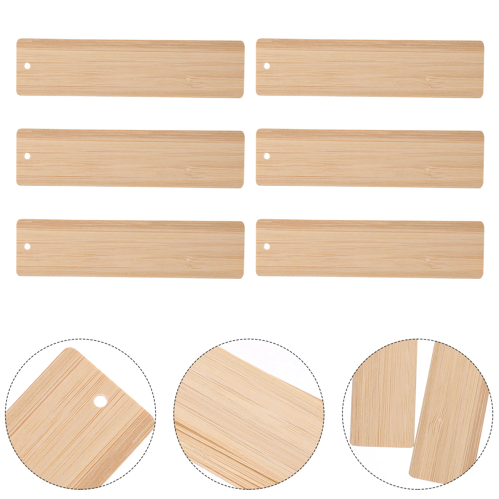 

10 Pcs DIY Bamboo Wood Bookmark Blank Decoration Crafts Kids Ornaments Child Tags