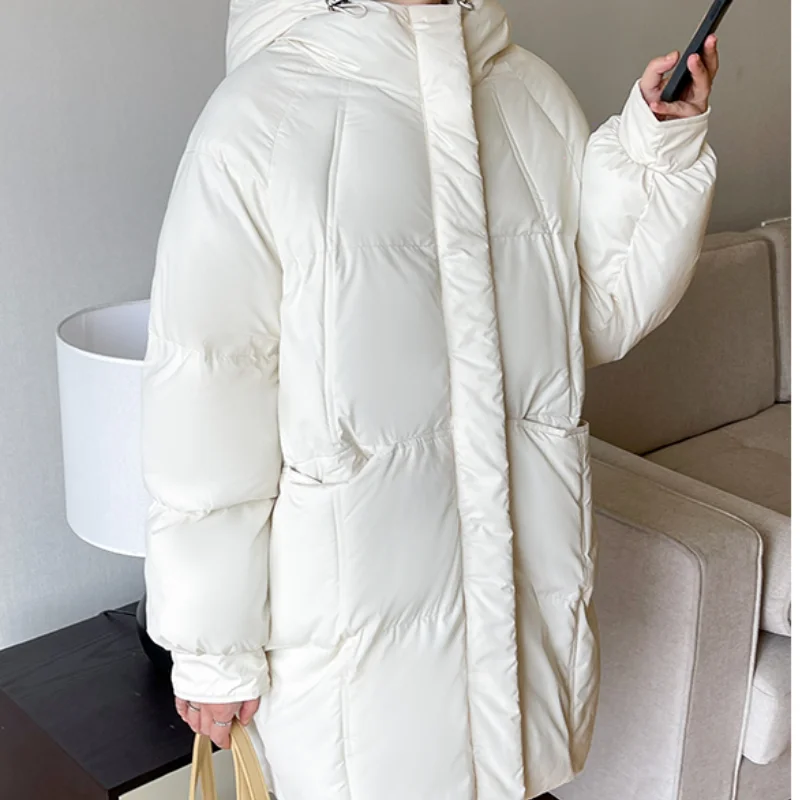 Women's Down Feather Jackets Coat Winter Baggy Thickening Warm Bubble Long Oversized Female Puffer Cotton Padded Jacket Outwear