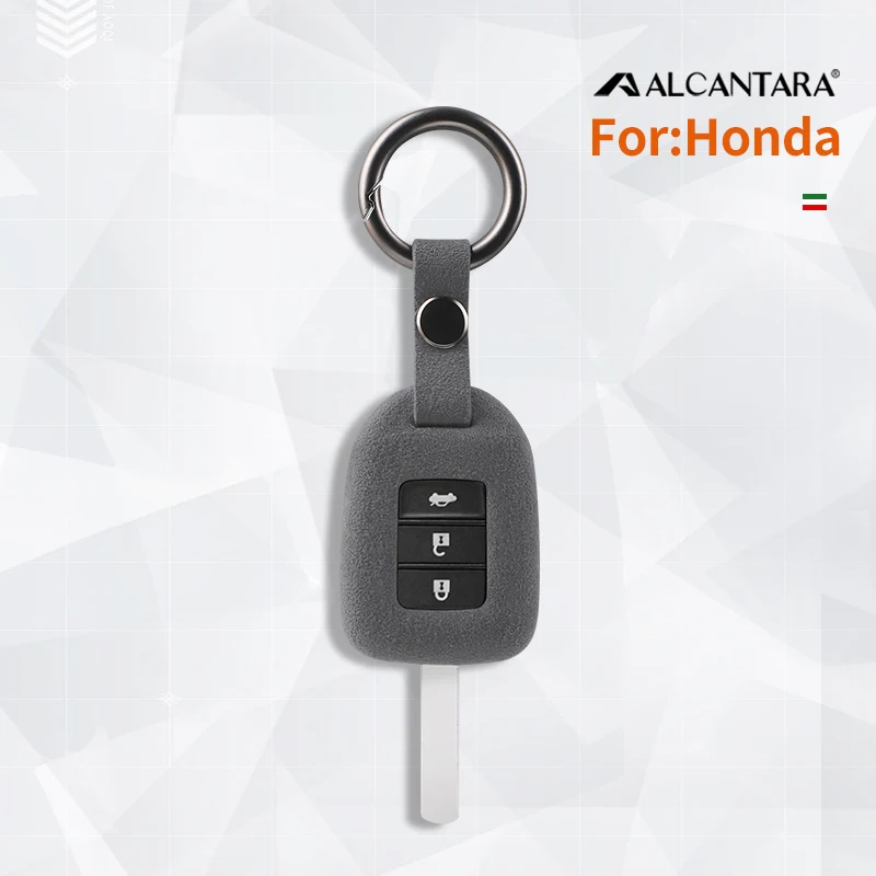 

Alcantara suede Car Remote Key Case Bag For Honda FIT VEZEL XR-V GREIZ GIENIA Accord Cr-v Xrv City Jazz Civic Key housing