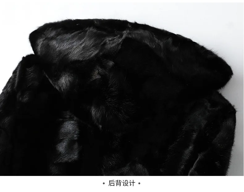 Роскошная куртка из натурального норкового меха с капюшоном тонкий пояс зимняя