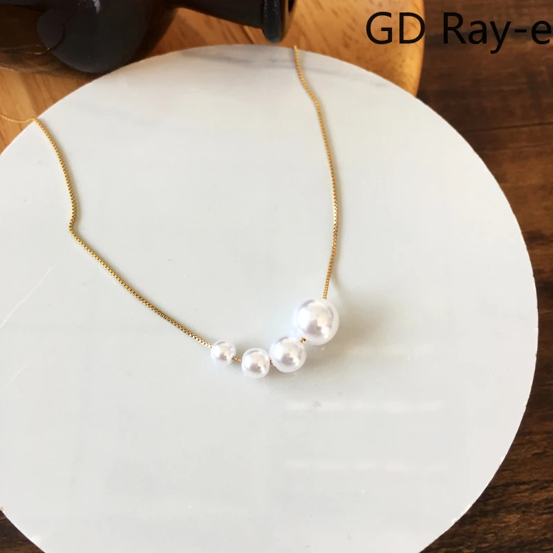 

Summer Fairy Pearl Necklace for Women Beautiful Elegant Korean Clavicle Chain Simple Charm Neck Chain Choker Gifts Cute 3518