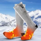 Зимние спортивные лыжные перезаряжаемые электрические носки с подогревом 7,4 В 2200 мАч на батарейках термоноски для кемпинга верховой езды туризма