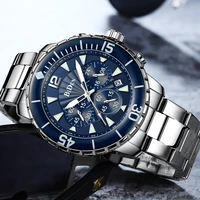 big dial new biden mens quartz watches blue waterproof sports business chronograph watch automatic date luxury trend aaa clocks