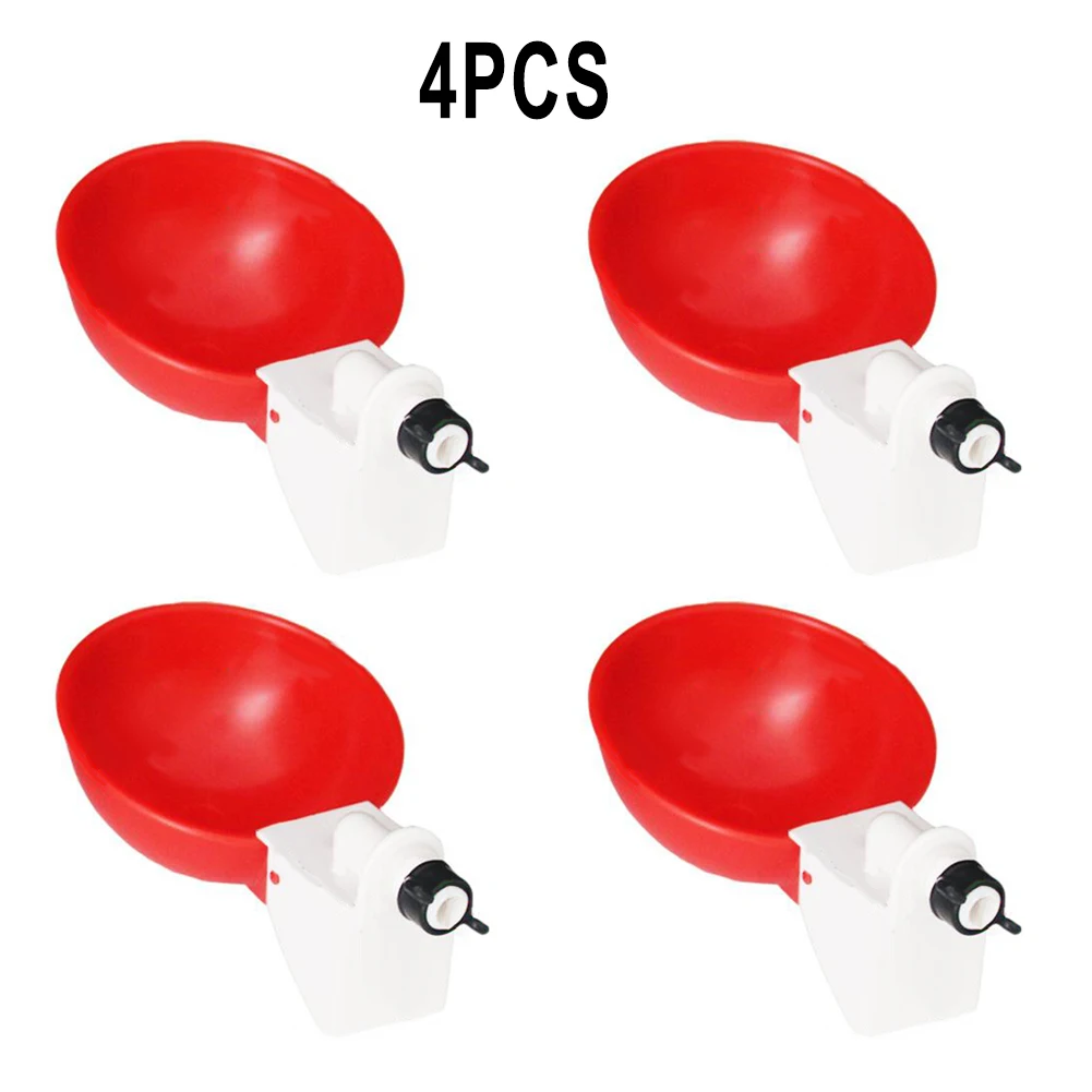 

4PCS Chicken Automatic Watering Cups Poultry Drinker Drinker Chicken Duck Quail Farm Coop Poultry Drinking Water Feeder