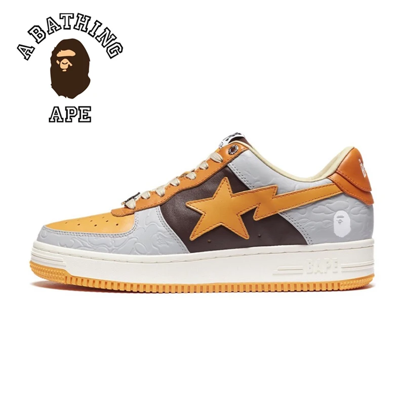

A BATHING APE SK8 Classics Casual Shoes Bapesta Fashion Patent Leather Luxury Sneakers Designer Shoes Neutral Vintage Shoes