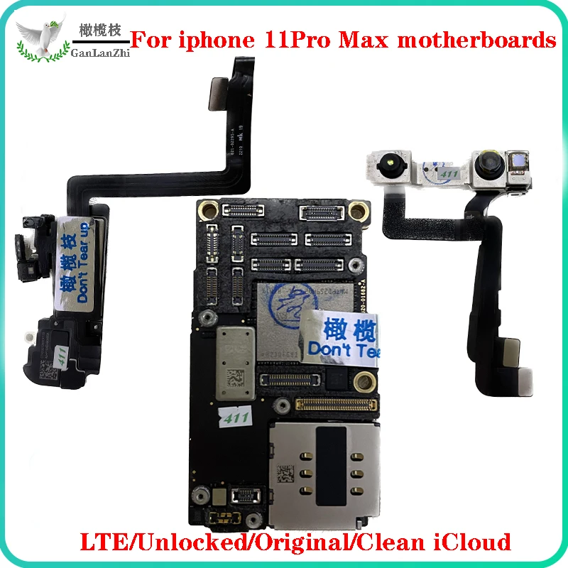 

Free iCloud Motherboard IPhone 11 Pro Max 64GB 256GB 512GB Unlocked Mainboard With / NO Face ID IOS System Logic Board Update