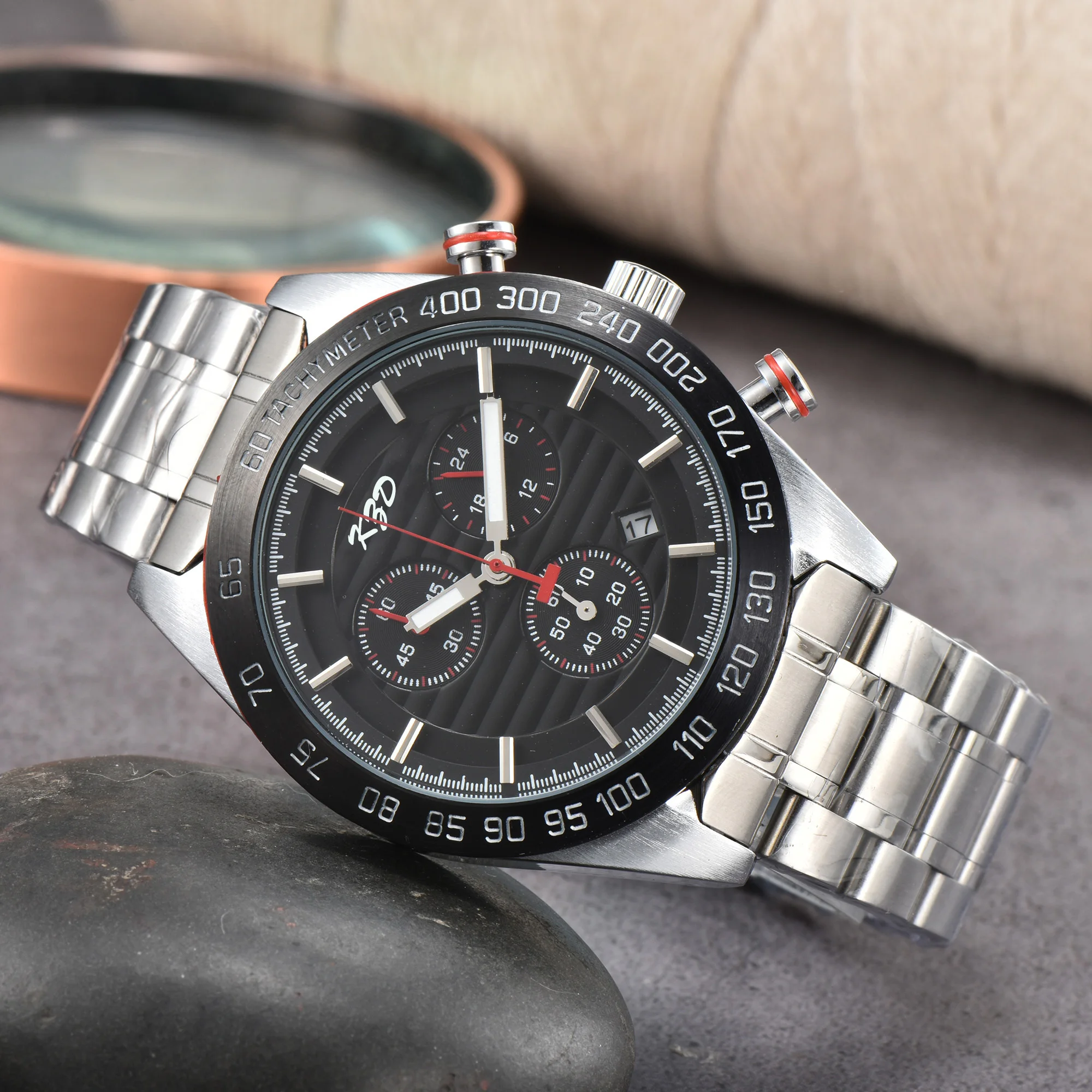 

Sport Original Brand Elite Watches for Men Steel Strap Quartz Luxury Automatic Date Motorbike 42mm Dial Chronograph AAA Clocks