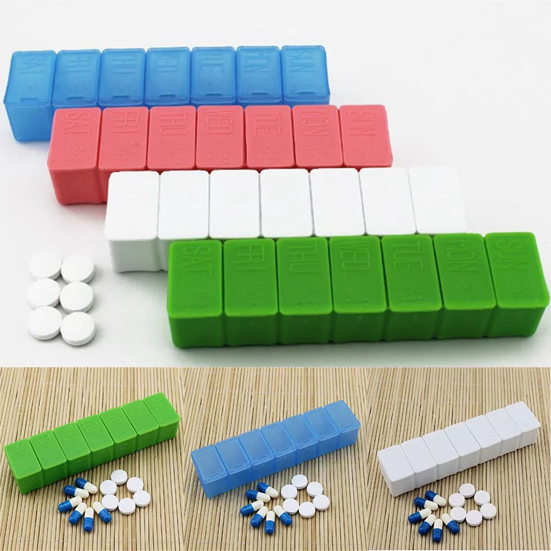 

Storage Box Tablet Pill Weekly Medicine Dispenser Daily Organiser Large 7 Day