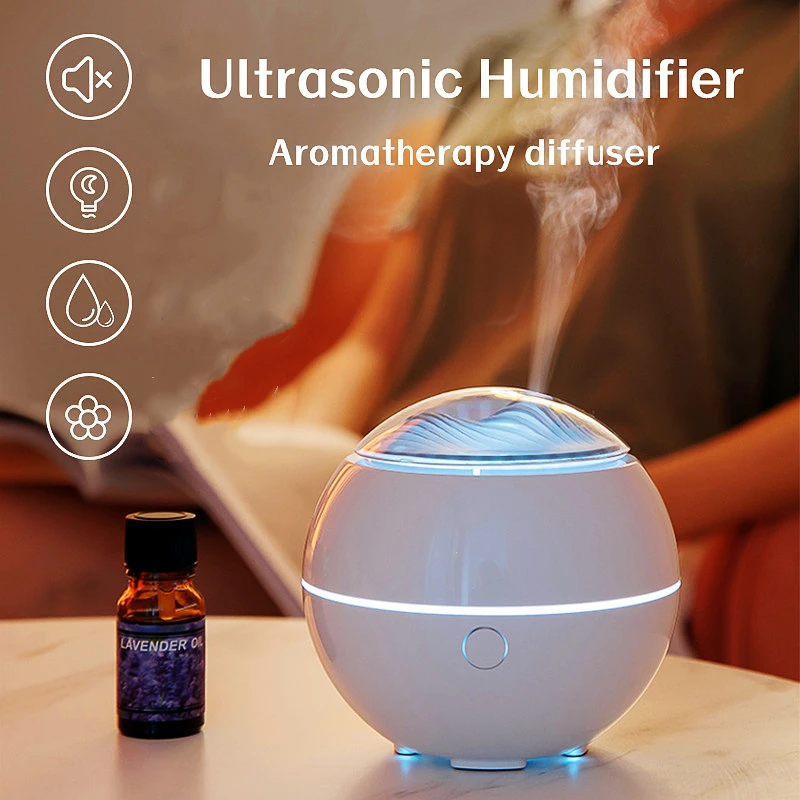 Mountain Aroma Diffuser Essential Oil Diffusor Air Humidifier Ultrasonic Remote Control 7 Color LED Lamp Mist Maker For Home