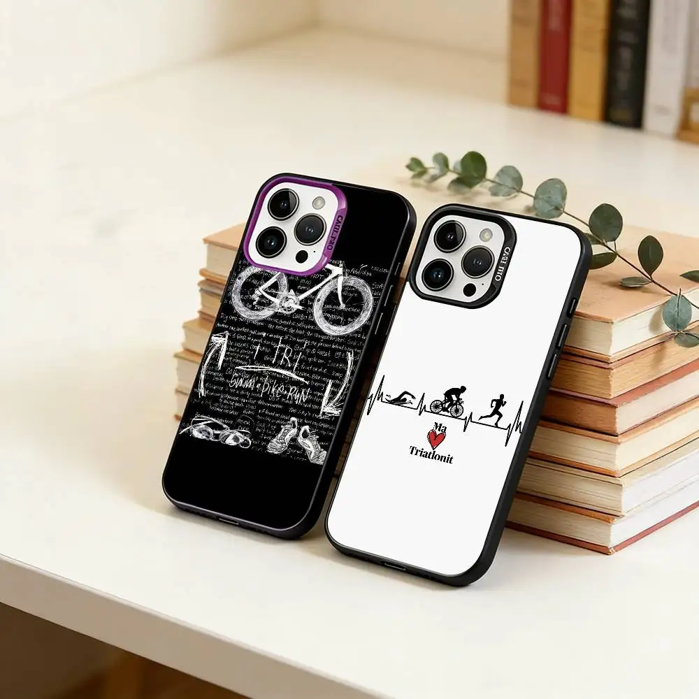 Фото Чехол для телефона Triathlon Swim Bike Run Tri Life для iPhone 17, 16, 15, 14, 13, 12, 11 Plus, Pro Max, XS, цветной, с серебряным покрытием внутри №1