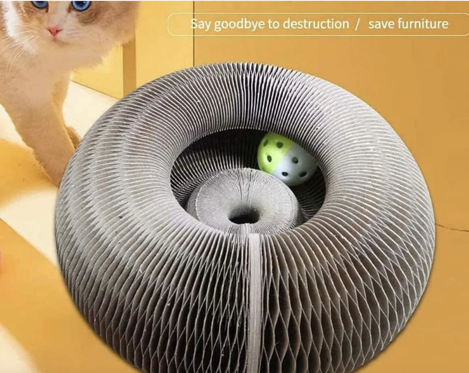 

Source manufacturers organ magic cat scratching board cat wind chime toy pet grinding scratching board nail polisher
