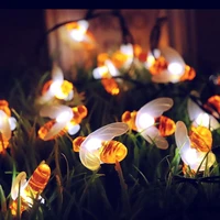 holiday light cute honey bee led string lights christmas decorations for home outdoor fairy garden patio garland wedding decor