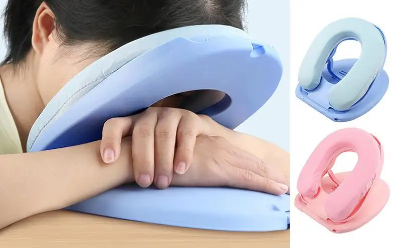 

Memory Foam Nap Pillow For Travel Napping Pillows for Desk with hollow design Comfortable Ergonomic Sleeping Wedge for Napping