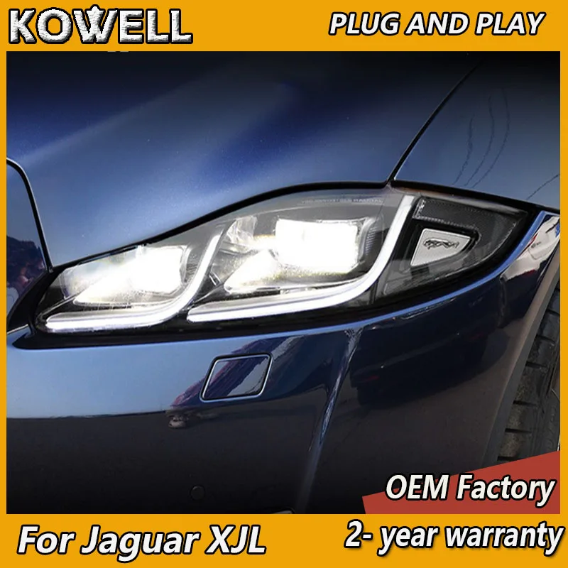 

Car Styling for Jaguar XJL Headlight 2011-2019 XJ Headlamps XF XE DRL Turn Signal High Beam Projector Lens