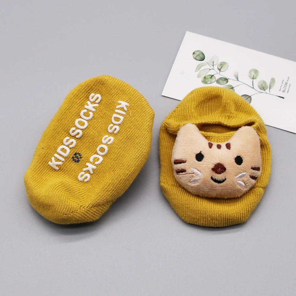 Cartoon Baby Floor Socks Anti Slip Breathable Soft Comfortable for Newsborn Infant Toddler Cute Doll Child Cotton Short Socks
