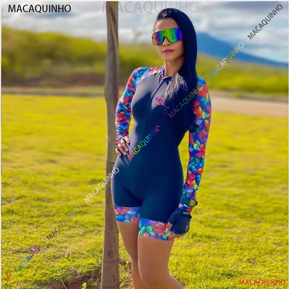 Велосипедный комбинезон с бабочками женский летний велосипедный костюм длинным