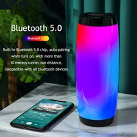 portable altavoz bluetooth compatible speaker wireless bass column waterproof outdoor usb speakers support aux tf subwoofer led