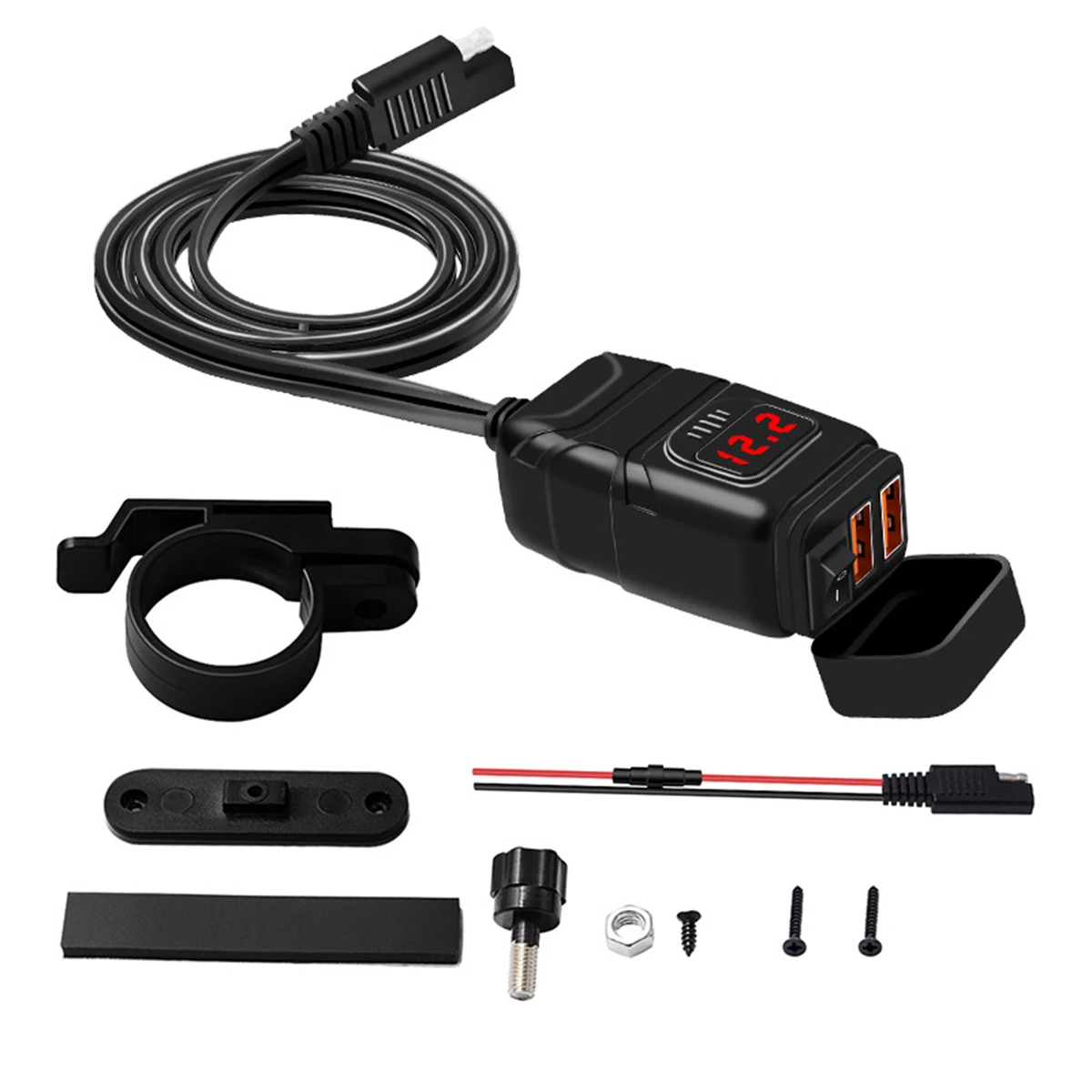 

Motorcycle USB Charger Waterproof Dual USB Charger with Voltmeter On/off Switch motorcycle motorcycle