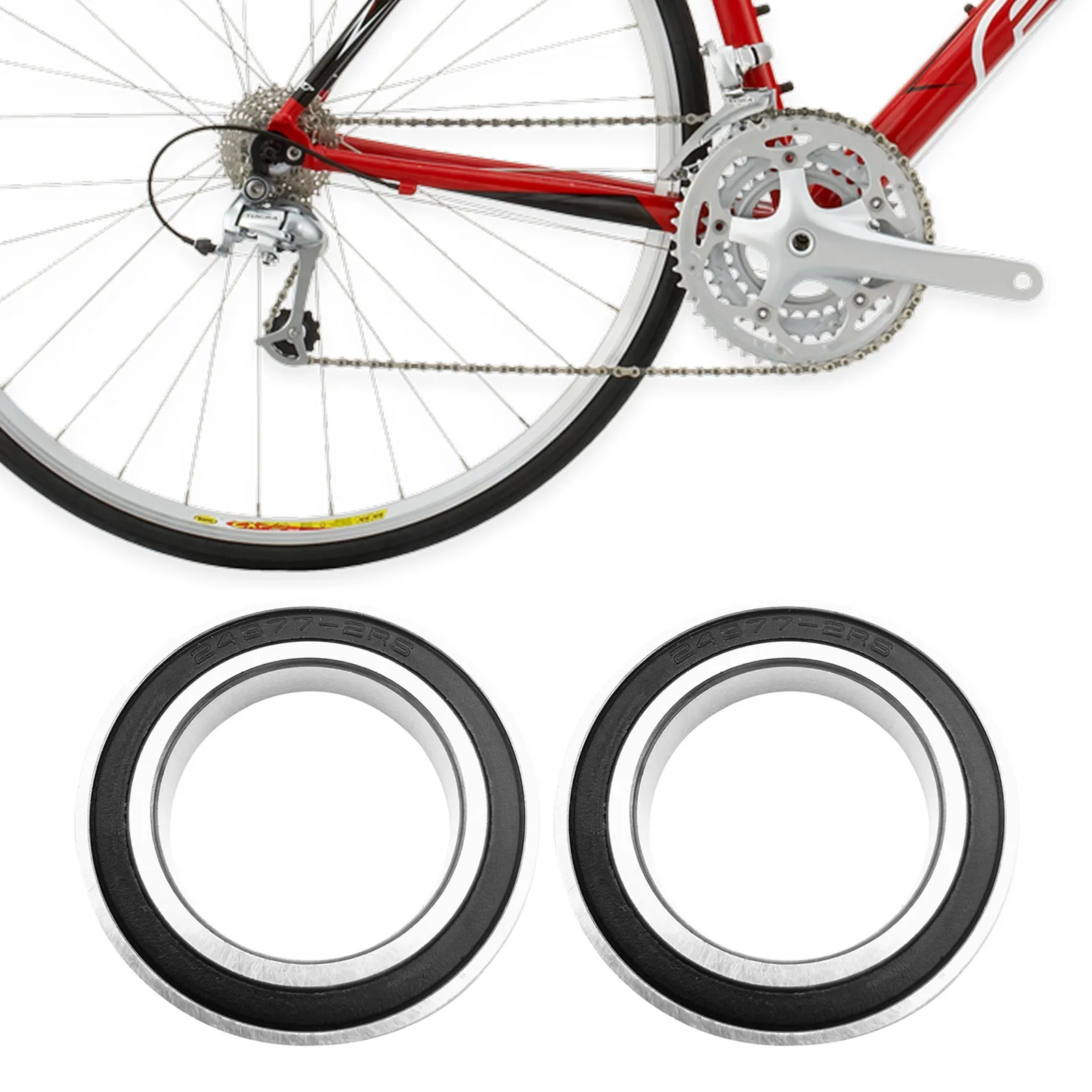 

2pcs BB90 91 FSAs Bracket Bottom Bearings BB90 91 FSAs Bracket Bottom Bearings Stainless Steel Bearings Bearing For Bicycle Bike