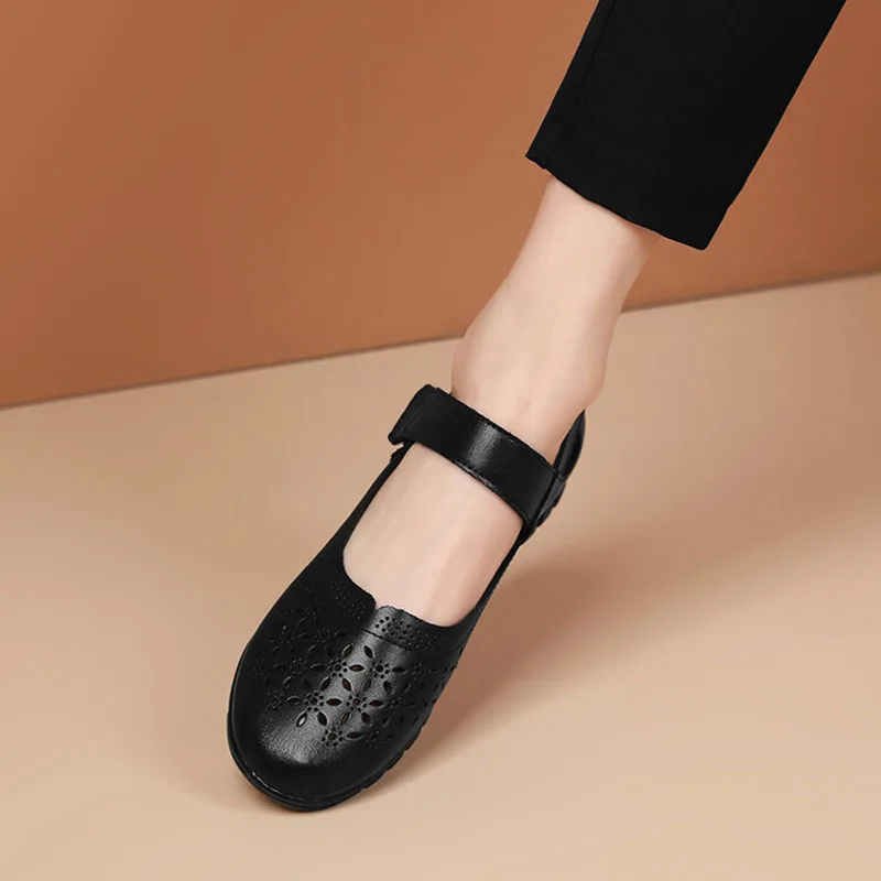 Женские туфли на танкетке Phoentin с круглым носком низком каблуке перекрестными