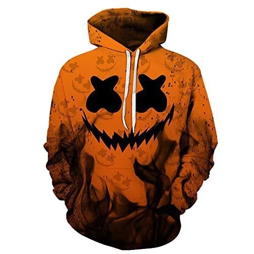 

Halloween new Ghost Funny Smiling Face Series 3D Pumpkin Head Print Hoodie Street Unisex Pullover Kids Clothing Sweatshirt tops