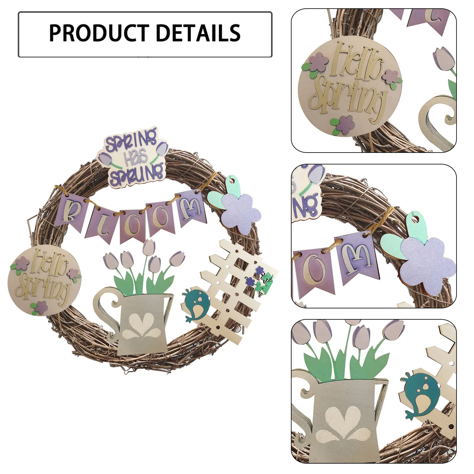 

Ornament Wreath Decorations Supplies Handmade Welcome Door Sign For Front Door Wall Yard Porch Valentine for Front Door outside