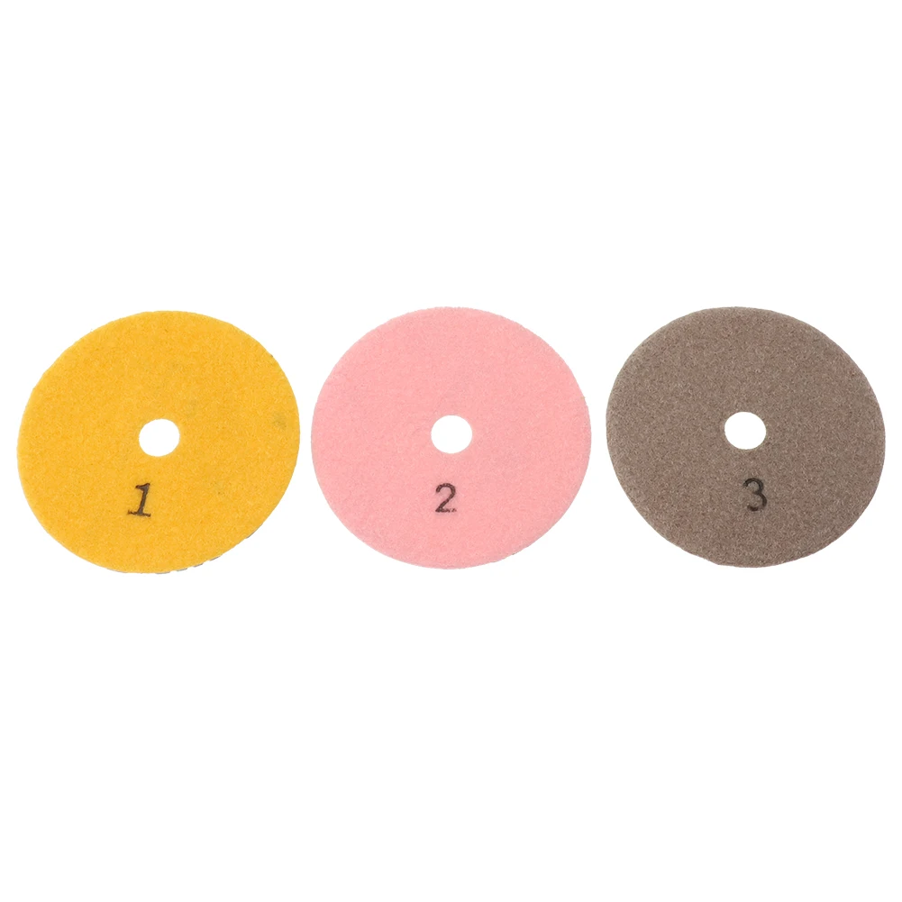 

3pcs 4inch 100mm Diamond Polishing Pads Dry/Wet 3 Step Polishing Pads Granite Stone Concrete Marble Polishing Abrasive Tool