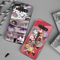 anime naruto itachi kakashi phone case tempered glass for samsung s20 ultra s7 s8 s9 s10 note 8 9 10 pro plus cover