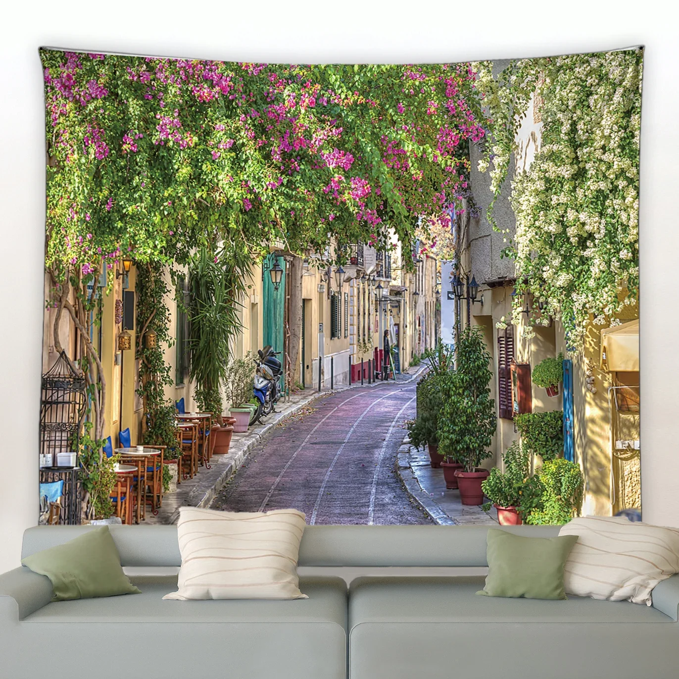 Пальмовые Листья пляж Фотофон синий белый строительный остров птица цветы