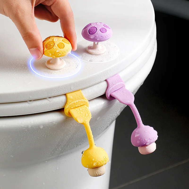 

Silicone Toilet Seat Lifters Bathroom Accessories Closestool Seat Cover Handle Toilet Cover Ring Lift