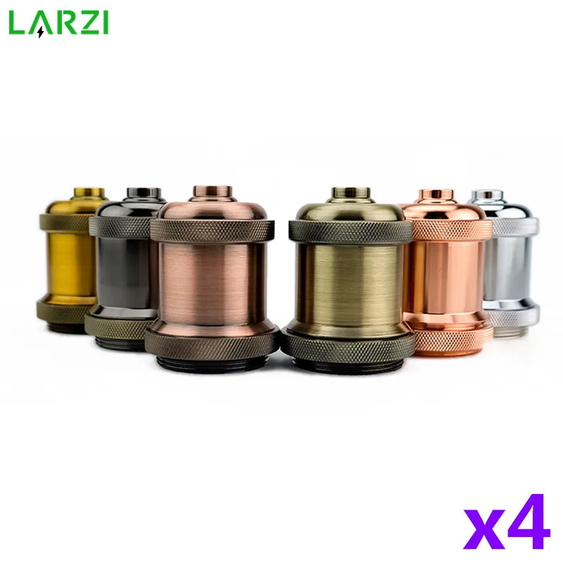 Винтажный патрон для лампы Эдисона E27 4 шт./лот цоколь E26 винтовой 110 В 220 розетка